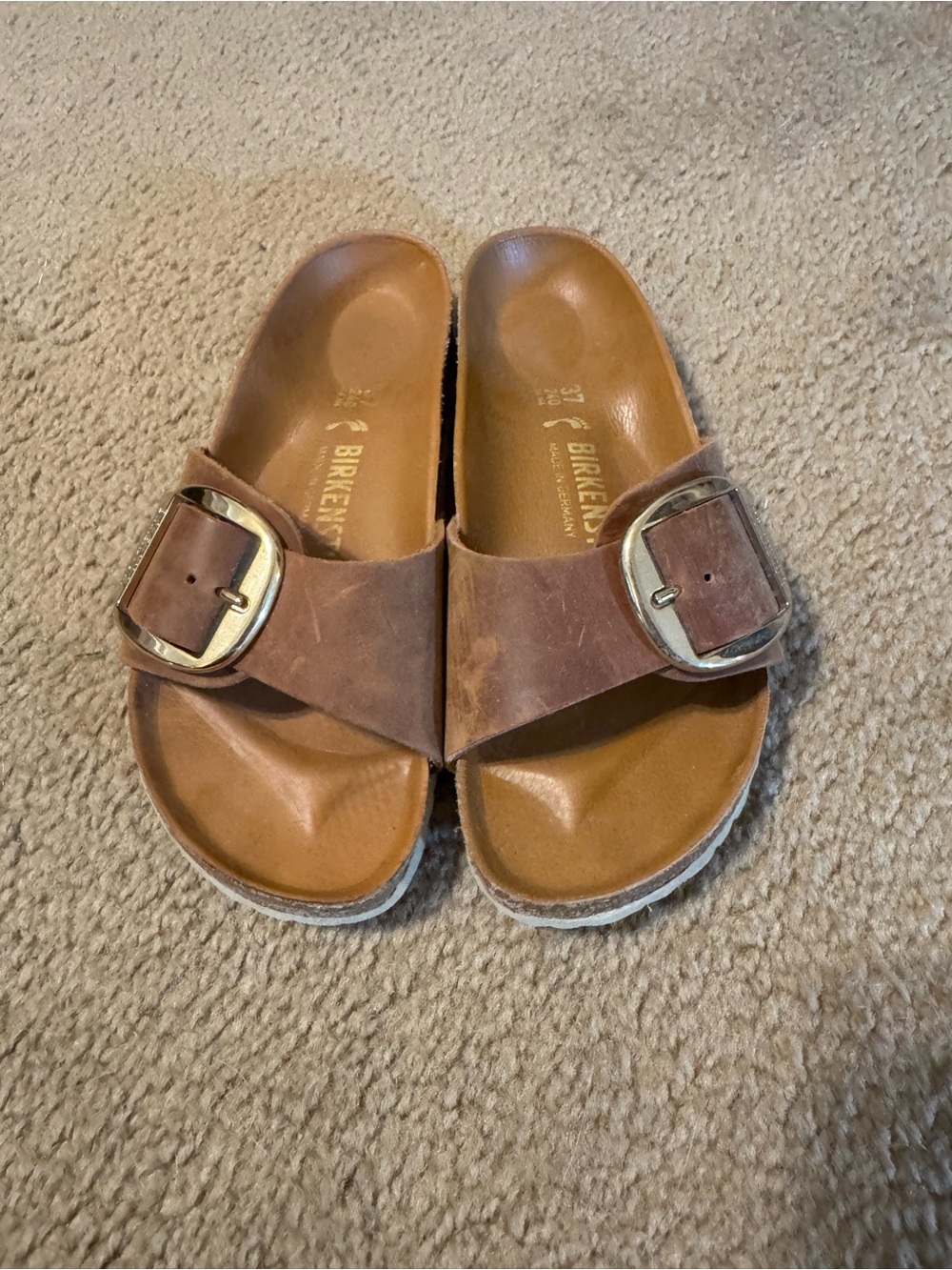Birkenstock Kids Brown Suede Single-Buckle Slide Sandals